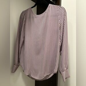 LOFT purple striped blouse
